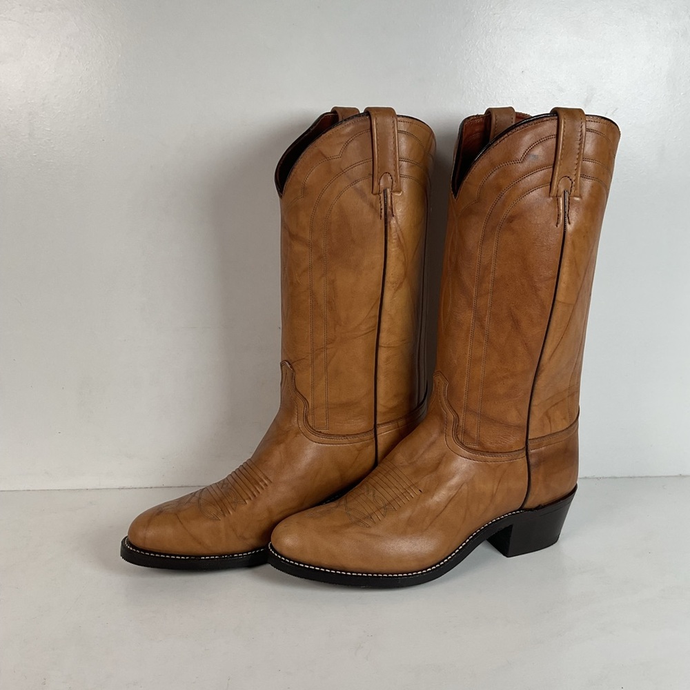 Vintage J. Chisholm Western Work Boots | USA Made | Pecan Taurus | Men’s 10 D